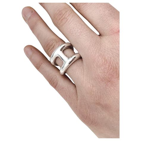 bague maillon hermes|hermes bagues en argent.